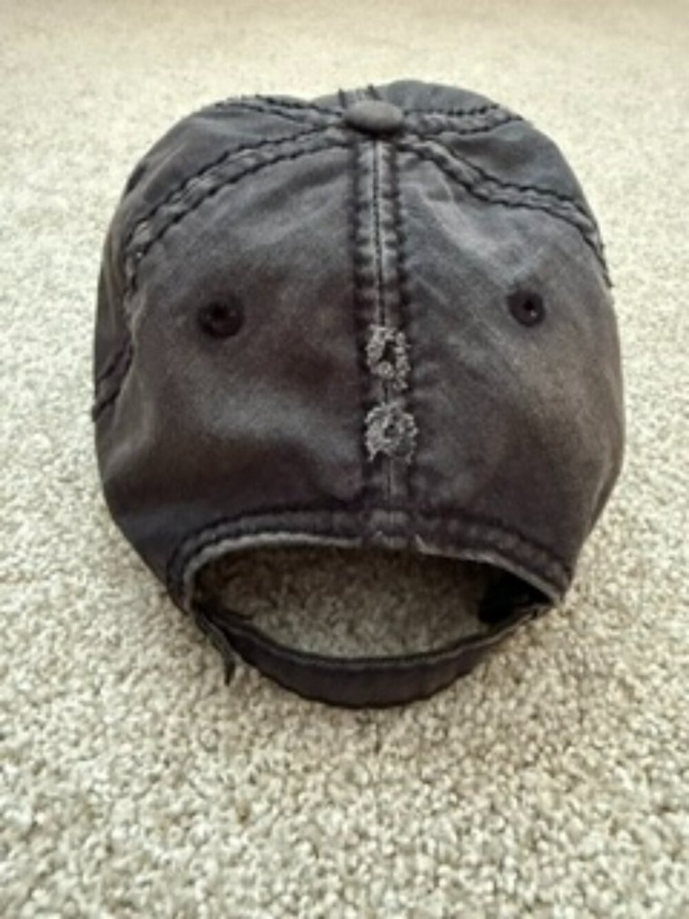 2 Baseball Caps Hats Relaxed Crown Vintage Distressed Washed Cotton - Picture 6 of 11